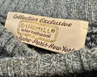 Dunhill International Grey Striped Knitted Sweater
