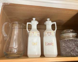 German Porcelain Oil & Vinegar Cruets