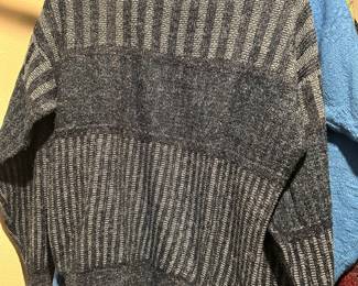 Dunhill International Grey Striped Knitted Sweater