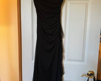 1990s Betsy & Adam Black Maxi Dress - Size 4