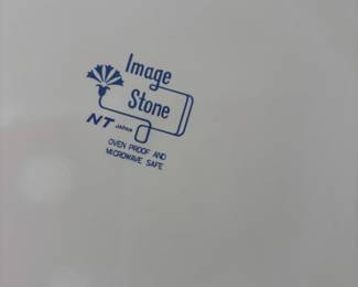 Image Stone Stoneware Floral Design Platter