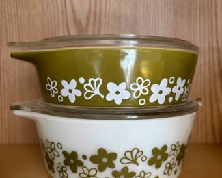 Pyrex Crazy Daisy Casserole Dishes