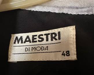 Circa 1990s Maestri Di Moda Tuxedo Style Dress