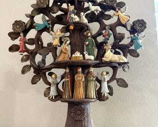 Ceramic Tree of Life Nativity Scene