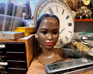 Circa 1960s Chalkware African American Woman Bust