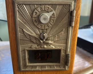Circa 1940s Post Office Lock Box With Combination