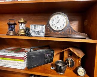 Plato Clocks, 1900s New Haven Electric Westminster Chime Clock, Sony ICF-34 Portable Radio