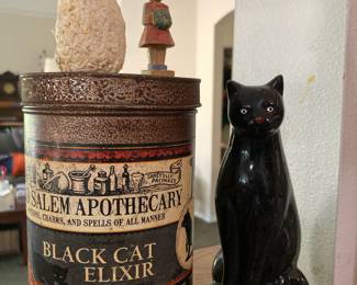Salem Apothecary Black Cat Elixir Halloween Tin