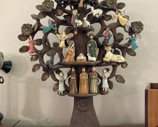 Ceramic Tree of Life Nativity Scene

