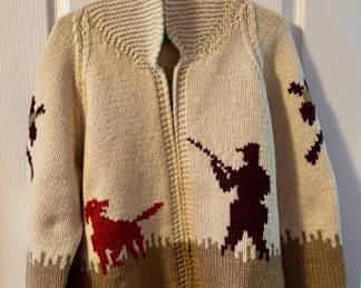 1950s Hunting Cowichan Knitted Jacket