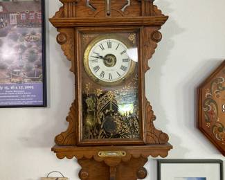 Oak Seth Thomas "Cambridge" 8 Day Kitchen Wall Clock