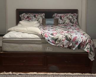 King Platform Bed Frame & Bennett Eurotop King Mattress