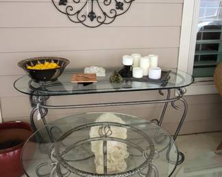 Glass Console and Coffee Tables