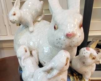 Ceramic Bunny Decor