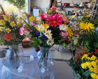 Assortment of Faux Flowers