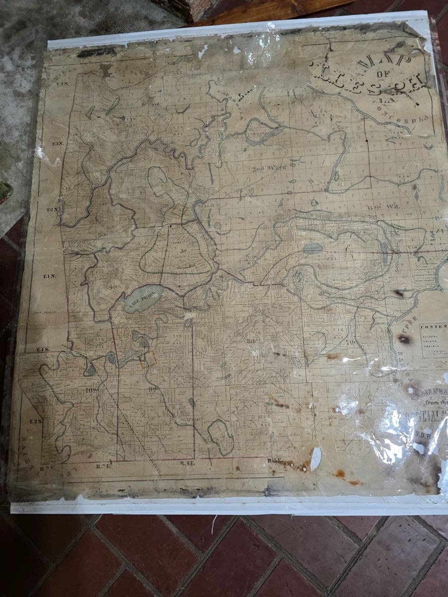 Avoyelles settlement map 1800's