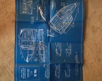 Popular mechanics boat blueprints. 2 pages.