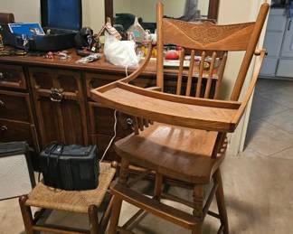 Wooden high chair