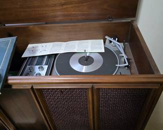 Stereo cabinet.