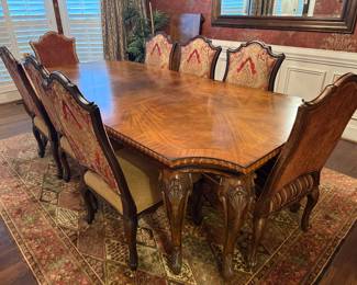 Table is Century. Chairs are Fairfield Chair Company