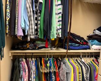 Tons of ladies clothes. Size XS-Med all of them petite