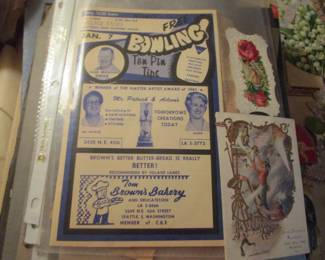 PACKED house full of things great grandparents stored in the attic including thousands of Victorian die cuts, ephemera, tins, advertising and more.