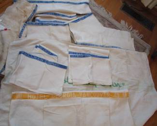Vintage railroad linens