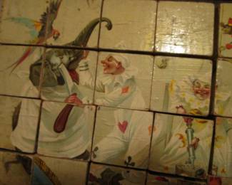 Antique puzzle and box