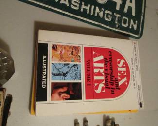 Sex books, license plates, advertising pencils