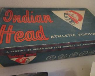 Vintage shoes and shoe box