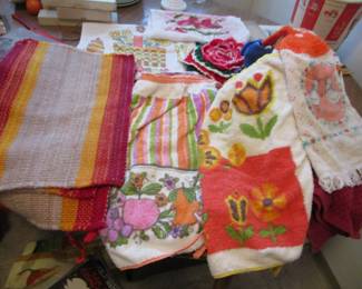 Flower power towels and aprons