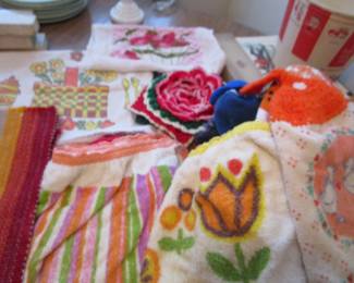 Flower power towels and aprons
