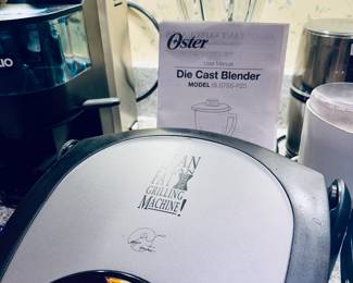 Oster Blender, George Forman Grilling Machine
