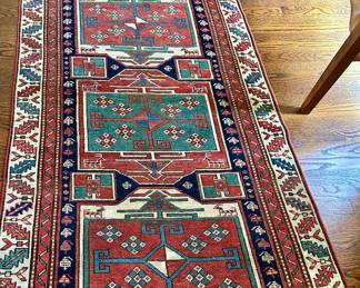 Hand woven Caucasian Runner approx 9'8" x 3'1"