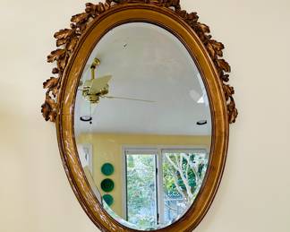 Vintage Oval Gilded Mirror
