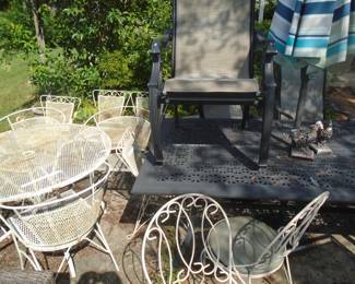 Just part of the outdoor furniture available