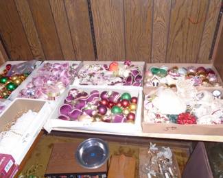 Boxes of ornaments
