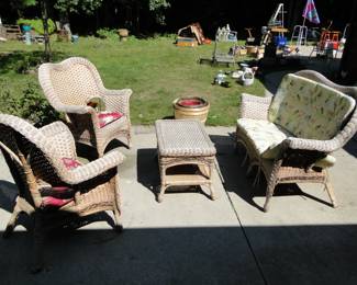 Wicker patio set
