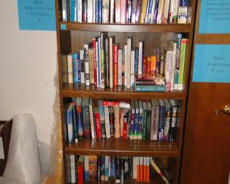 FREE BOOKS, and bookcase is also for sale