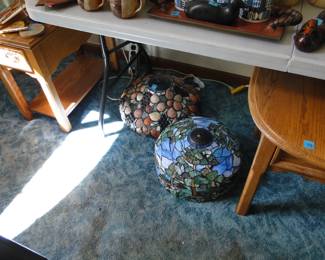 Stained glass lampshades