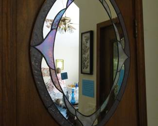 Stained glass mirror