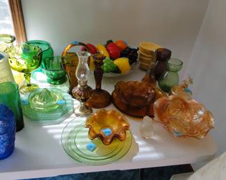 All the colorful pieces of glass are living at this Estate Sale