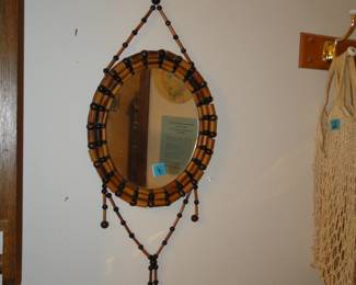 Wood framed mirror