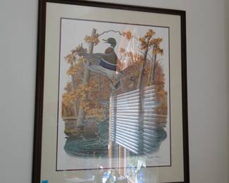 Framed, and matted wildlife picture