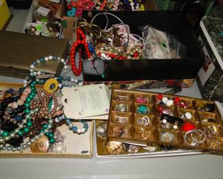 Hoops, necklaces, and earrings too