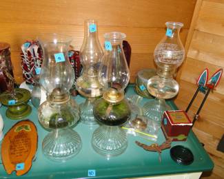 Vintage oil lamps, for when the power goes out