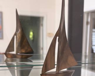 Small brass sailboat