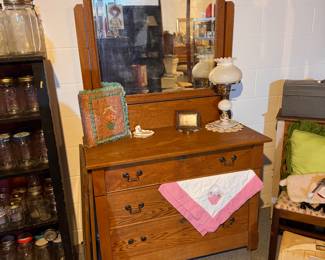 Dresser with mirror