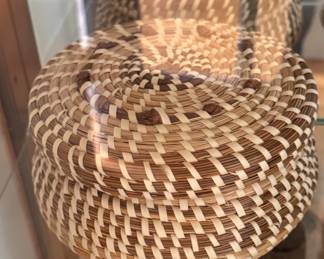 Native American sweetgrass basket