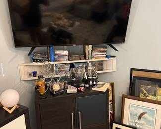 Lighted bar cabinet 